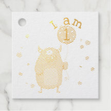 カスタマイズ可能なかわいいモンスターとバルーン誕生日Sq