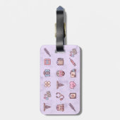 カスタマイズ可能なかわいいヤミかわいいパステル ラゲッジタグ (裏面縦)