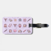 カスタマイズ可能なかわいいヤミかわいいパステル ラゲッジタグ (裏面横)