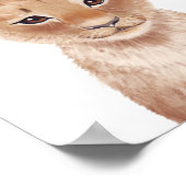 カスタマイズ可能なかわいいライオンかわいい子どもポスター ポスター (角)