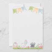 カスタマイズ可能なかわいいラグドールキャットバニーイースター 招待状 (裏面)