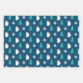 カスタマイズ可能なかわいいラグドール猫のクリスマス ラッピングペーパーシート (正面2)