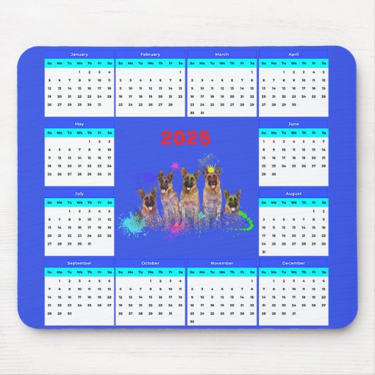 カスタマイズ可能なかわいいラブラドール子犬カレンダー マウスパッド (正面)