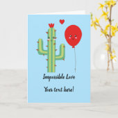 カスタマイズ可能なかわいい不可能なラブアニメ カード (黄色い花)