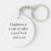 カスタマイズ可能なかわいい子猫 キーホルダー (裏面)