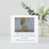 カスタマイズ可能なかわいい招待状（フェンス上のリス） 招待状 (スタンド正面)