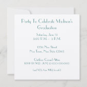 カスタマイズ可能なかわいい招待状（フェンス上のリス） 招待状 (裏面)