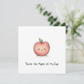 カスタマイズ可能なかわいい水色チビ(小さくかわいく書いた感じ)Apple シーズンカード (スタンド正面)