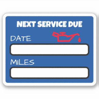 カスタマイズ可能なかわいい油変更リマインダー油変更 シール