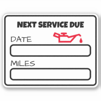 カスタマイズ可能なかわいい油変更リマインダー油変更 シール