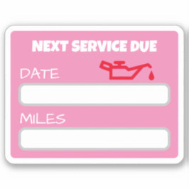 カスタマイズ可能なかわいい油変更リマインダー油変更 シール