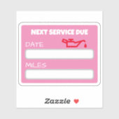 カスタマイズ可能なかわいい油変更リマインダー油変更 シール (シート)