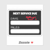 カスタマイズ可能なかわいい油変更リマインダー油変更 シール (シート)