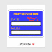 カスタマイズ可能なかわいい油変更リマインダー油変更 シール (シート)