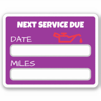 カスタマイズ可能なかわいい油変更リマインダー油変更 シール