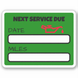 カスタマイズ可能なかわいい油変更リマインダー油変更 シール