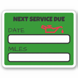 カスタマイズ可能なかわいい油変更リマインダー油変更 シール