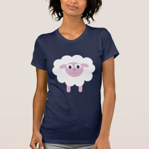 カスタマイズ可能なかわいい漫画のヒツジの動物の慈善 Tシャツ