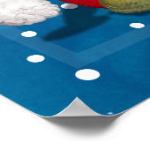 カスタマイズ可能なかわいい父クリスマス ポスター (角)