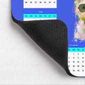 カスタマイズ可能なかわいい犬のカレンダー マウスパッド (コーナー)