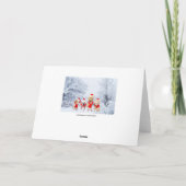 カスタマイズ可能なかわいい犬の季節のご挨拶 シーズンカード (裏面)