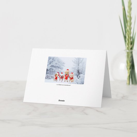 カスタマイズ可能なかわいい犬の季節のご挨拶 シーズンカード (裏面)