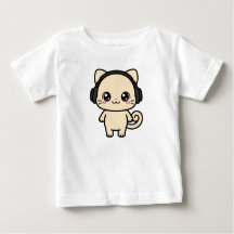 カスタマイズ可能なかわいい猫のグラフィックTシャツ