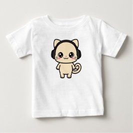 カスタマイズ可能なかわいい猫のグラフィックTシャツ ベビーTシャツ