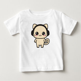 カスタマイズ可能なかわいい猫のグラフィックTシャツ ベビーTシャツ