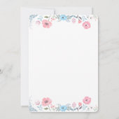 カスタマイズ可能なかわいい黒と白の猫のウサギイースター 招待状 (裏面)