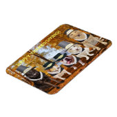 カスタマイズ可能なかわいい/おもしろい犬感謝祭マグネット マグネット (左側)