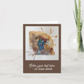 カスタマイズ可能なぎざぎざギネフクロウのグリーティングカード カード (正面)