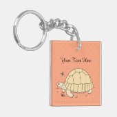 カスタマイズ可能なすき先のカメKeychain キーホルダー (正面左)