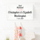 カスタマイズ可能なたった今結婚しました- 横断幕 (インサイチュ)