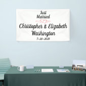 カスタマイズ可能なたった今結婚しました- 横断幕 (トレードショー)