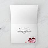 カスタマイズ可能なてんとう虫のバレンタイン シーズンカード (内部)