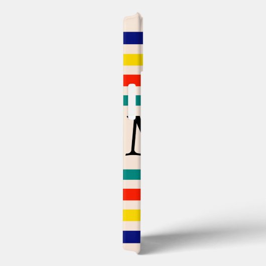 カスタマイズ可能なはっきりしたヴィンテージストライプのiPadエアケース Case-Mate iPhoneケース (裏面 / 右)