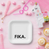 カスタマイズ可能なはっきりしたFika ペーパープレート (パーティー)