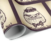 カスタマイズ可能なばか者おもしろい顔漫画 ラッピングペーパー (ロールコーナー)