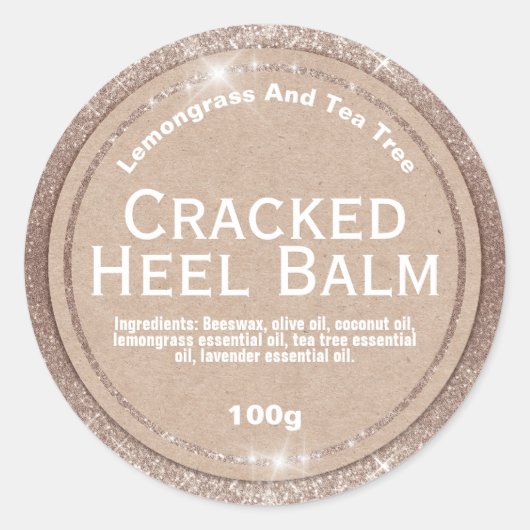 カスタマイズ可能なひび割れ手バールラベル ラウンドシール (正面)