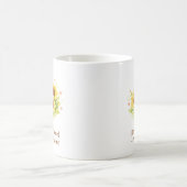 カスタマイズ可能なひまわりハート母の日マグカップ コーヒーマグカップ (中央)