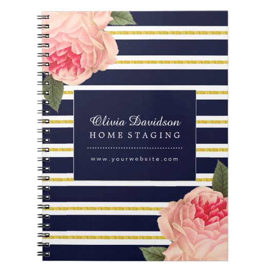 カスタマイズ可能なぼろぼろのシックなデザイナーノート ノートブック (正面)