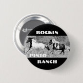 カスタマイズ可能なまだら馬の疾走すること 缶バッジ (正面&裏面)