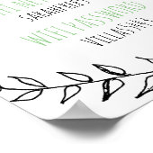 カスタマイズ可能なようこそWifiパスワードの署名 ポスター (角)