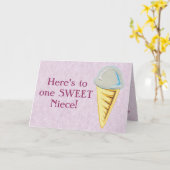 カスタマイズ可能なアイスクリームカード カード (黄色い花)