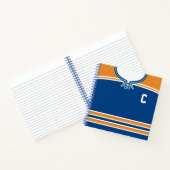 カスタマイズ可能なアイスホッケージャージーテンプレートノートブック ノートブック (内部)