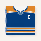 カスタマイズ可能なアイスホッケージャージーテンプレートノートブック ノートブック (正面)