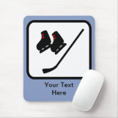 カスタマイズ可能なアイスホッケーロゴ マウスパッド (マウス)