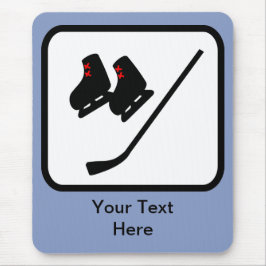 カスタマイズ可能なアイスホッケーロゴ マウスパッド