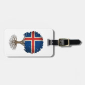 カスタマイズ可能なアイスランドの旗の生命の樹 ラゲッジタグ (正面横)